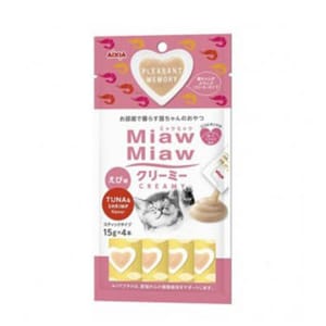 AIXIA AIXIA 愛喜雅 MiawMiaw肉泥餐包 吞拿魚蝦肉醬 60g 60g  正面圖