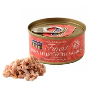Fish4Cats Fish4Cats Finest貓主食罐 吞拿魚加三文魚 Tuna Fillet With Salmon 70g 70g 正面圖