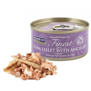 Fish4Cats Fish4Cats Finest貓主食罐 吞拿魚加鳳尾魚 Tuna Fillet with Anchovy 70g 70g  正面圖