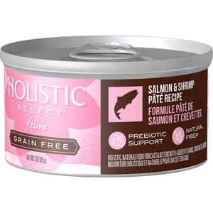 Holistic Holistic Select活力滋 無穀物貓罐頭 三文魚拼海蝦配方 3oz 3oz  正面圖