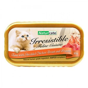Naturcate Naturcate 貓罐頭 吞拿魚+雞肉+海蝦 85g 85g  正面圖