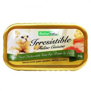 Naturcate Naturcate 貓罐頭 雞胸肉+吞拿魚子+馬鈴薯+紅蘿蔔 85g 85g 正面圖