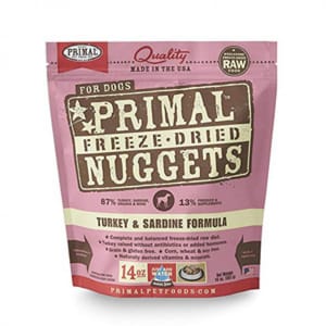 Primal Primal 狗糧 脫水凍乾生肉主食糧 火雞及沙丁魚 14oz 14oz 正面圖
