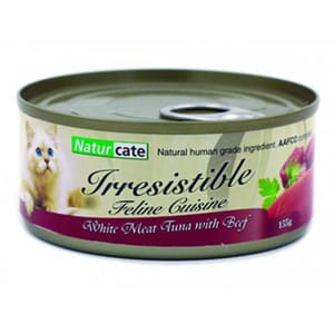 Naturcate Naturcate 貓罐頭 白肉吞拿+牛肉 155g 155g  正面圖