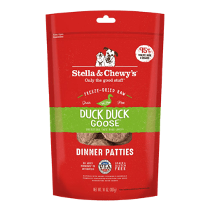 Stella & Chewy's Stella & Chewy's 狗糧 凍乾生肉主糧 鴨朋鵝友 鴨肉鵝肉配方 5.5oz 5oz 正面圖