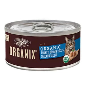 CASTOR CASTOR & POLLUX ORGANIX 貓罐頭 有機火雞糙米及雞肉配方 3oz 3oz 正面圖