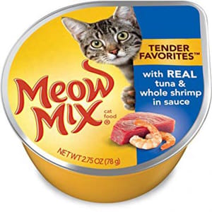 Meow Meow Mix 貓罐頭 吞拿魚加蝦 78g 78g 正面圖