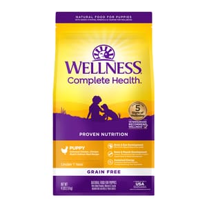 WELLNESS WELLNESS 狗糧 Complete Health 無穀物 GRAIN FREE 幼犬成長配方 24lb 24lb  正面圖