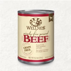 WELLNESS WELLNESS 狗罐頭 95% 無榖物牛肉配方13.2oz 2oz  正面圖