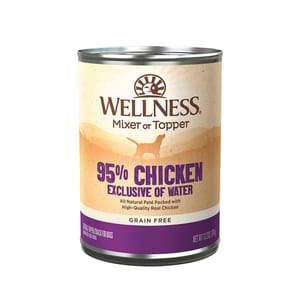 WELLNESS WELLNESS CORE 狗罐頭 95% 無榖物雞肉配方 13.2oz 374g 2oz 正面圖