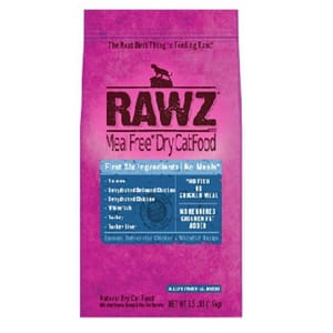 RAWZ RAWZ 全貓乾糧 三文魚、脫水雞肉及白肉魚配方 7lb 或 7lb  正面圖