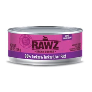 RAWZ RAWZ 貓罐頭 肉醬主食罐 全貓配方 火雞肉及火雞肝 155g 155g  正面圖