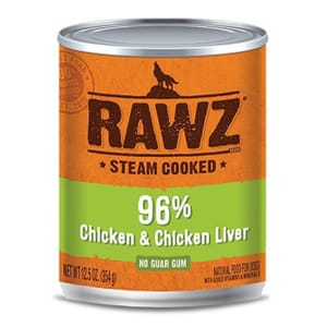 RAWZ RAWZ 狗罐頭 主食罐 全犬配方 雞肉及雞肝 354g 354g 正面圖