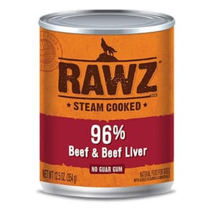 RAWZ RAWZ 狗罐頭 主食罐 全犬配方 牛肉及牛肝 354g 354g  正面圖