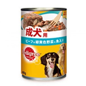 Pedigree寶路 Pedigree寶路 狗罐頭 野菜牛柳鮮魚 400g 400g  正面圖