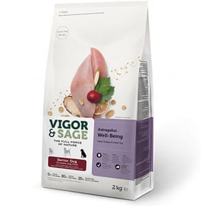 VIGOR VIGOR & SAGE 無穀物天然糧 黄芪抗衰老高齡犬 Astragalus Well-Being 12kg 12kg  正面圖