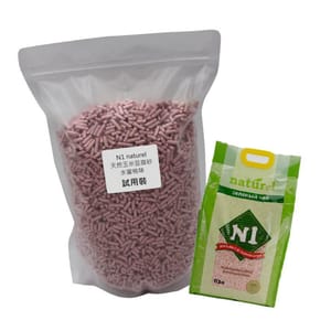 (停用) 貓砂試用裝 - N1 naturel 天然玉米 豆腐貓砂 水蜜桃味 600g  正面圖