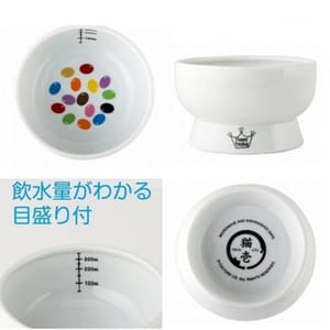 日本猫壱 日本猫壱 necoichi ペット 陶瓷闊圓寵物水碗   DC-0704-SC01  貓犬用 正面圖