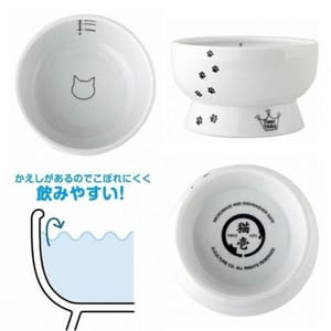 日本猫壱 日本猫壱 necoichi ペット 陶瓷闊圓寵物水碗 DC-0704-SC02 貓犬用 正面圖