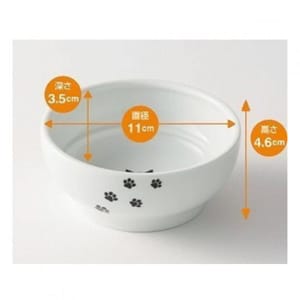 日本猫壱 日本猫壱 necoichi ペット 陶瓷平底寵物糧食碗  貓犬用 正面圖