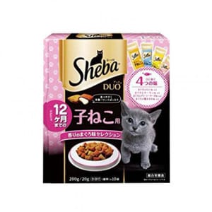 日本Sheba 日本Sheba Duo 夾心餡餅貓咪乾糧 12個月為止幼貓專用 200g 200g  正面圖