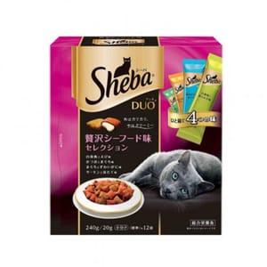 日本Sheba 日本Sheba Duo 夾心餡餅貓咪乾糧 Ocean Fish 鮮魚MIX四種口味 240g 240g 正面圖
