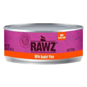 RAWZ RAWZ 貓罐頭 肉醬主食罐 全貓配方 兔肉 155g 155g 正面圖