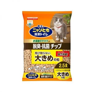 日本花王脫臭抗菌大粒 日本花王脫臭抗菌大粒 木貓砂 2.5L 5L  正面圖