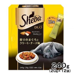日本Sheba 日本Sheba Duo 夾心餡餅貓咪乾糧 Tuna & Cheese 吞拿魚及芝士 240g 240g  正面圖