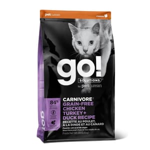 GO! GO! SOLUTIONS 無穀物貓糧 活力營養系列 雞肉火雞鴨肉 8lb 8lb 正面圖