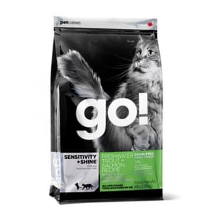 GO! GO! 低敏美毛系列 鱒魚三文魚貓糧配方 Trout+Salmon Cat Food Recipe 8lb 8lb  正面圖