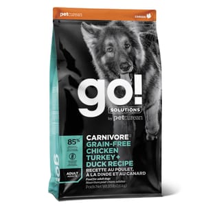 GO! GO! SOLUTIONS 無穀物狗糧 活力營養系列 成犬配方 雞肉火雞鴨肉 12lb 12lb 正面圖
