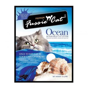 Fussie Fussie Cat高竇貓 礦物貓砂 海洋味 10L 10L  正面圖