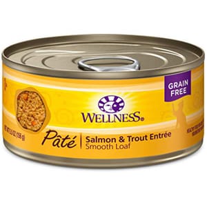 WELLNESS WELLNESS 貓罐頭 Pate 營養三文魚及鱒魚 Salmon with Trout 5.5oz 5oz 正面圖