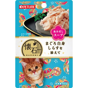 日本Petline 日本Petline 懷石料理 貓餐包 水分補給 金槍魚+鰹魚 40g 40g  正面圖