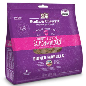 Stella & Chewy's Stella & Chewy's 貓糧 Dinner Morsels 凍乾生肉主食糧 三文魚及雞肉配方 3.5oz 5oz 正面圖