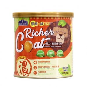 BLUE BLUE BAY倍力 鱉蛋爆毛粉 Richer Coat 100g 100g 貓犬用 正面圖