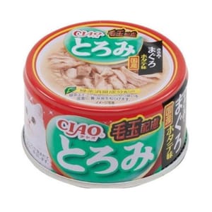 CIAO CIAO 貓罐頭 とろみ 毛玉配慮 雞肉金槍魚及扇貝味 80g 80g 正面圖