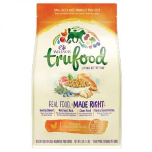 WELLNESS WELLNESS 狗糧 trufood 低溫烘培雞肉、雞肝及亞麻籽 Chicken,Chicken Liver & Flaxseed 3lb 3lb  正面圖