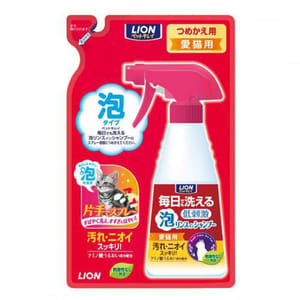日本獅王LION 日本獅王LION Pet 猫用泡沫沖涼液 240ml 補充包裝 240ml 猫用 正面圖