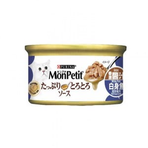 MonPetit MonPetit 貓罐頭 至尊系列 香濃醬汁白身魚 85g 85g 正面圖