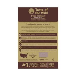 Taste Taste of the Wild 無穀物鹿肉＋鷹嘴豆配方  26lb  舊規格 26lb  背面圖