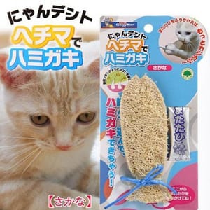 日本CattyMan 日本CattyMan 貓咪潔齒咬咬玩具配木天蓼粉末 小魚 正面圖