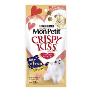 日本MonPetit 日本MonPetit Crispy Kiss 貓零食 貓脆餅 高級三文魚味 30g 30g  正面圖