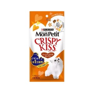 日本MonPetit 日本MonPetit Crispy Kiss 貓零食 貓脆餅 烤肉味 30g 30g  正面圖