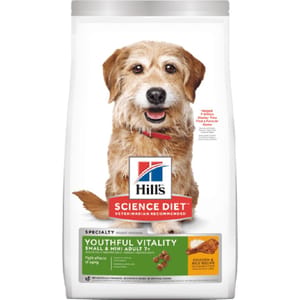 Hills Hills 狗糧 小型高齡犬 7+ 年輕活力 Adult Small & Mini Youthful Vitality 12.5lb 5lb 正面圖