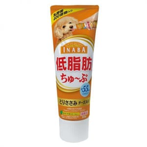 日本INABA狗狗營養膏 日本INABA狗狗營養膏 低脂肪芝士雞肉味 80g 80g  正面圖