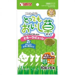 日本Sunrise 日本Sunrise 貓草大麥去毛球零食醬 60g 60g  正面圖