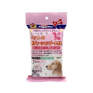 DoggyMan DoggyMan 日本貓狗用品 純淨水天然除臭濕紙巾 12枚  貓犬用 正面圖