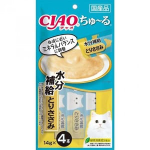 CIAO CIAO 肉泥 貓零食 水分補給 雞肉肉醬 14g 4本入 14g 正面圖